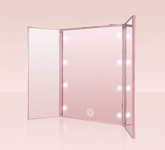 Tri-Fold Lighted Led Mirror