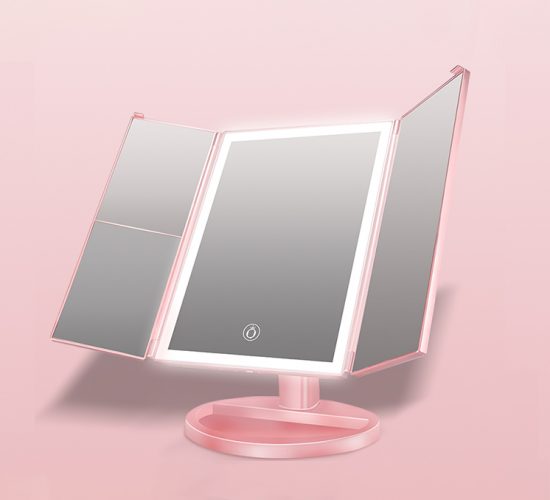 Rose gold desk Led mirror